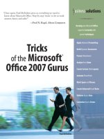 Tài liệu Tricks of the Microsoft Office 2007 Gurus - QUE 2007 pdf