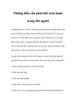 Tài liệu Những điều cần phải biết trên hành trang đời người ppt