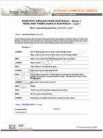 Tài liệu TIẾNG ANH THÔNG DỤNG Ở AUSTRALIA – Loạt 1 (Bài 6) doc