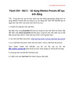 Tài liệu Học Adobe Flash CS4 căn bản Flash CS4 – Bài 5 pptx