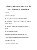 Tài liệu Cấp lại giấy phép khai thác cho cơ sở cung cấp dịch vụ không lưu do hết thời hạn hiệu lực docx