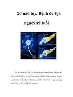 Tài liệu Xơ não tủy: Bệnh đe dọa người trẻ tuổi pdf