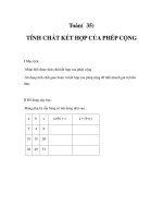 Tài liệu Tóan - TÍNH CHẤT KẾT HỢP CỦA PHÉP CỘNG docx