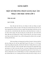 Tài liệu MỘT SỐ PHƯƠNG PHÁP GIẢNG DẠY ÂM NHẠC CHO HỌC SINH LỚP 4 docx