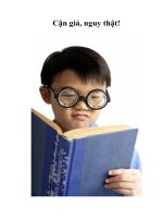 Tài liệu Cận giả, nguy thật! pptx