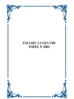 Tài liệu TÀI LIỆU LUYỆN THI TOEFL 5/ 2002 doc
