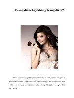 Tài liệu Trang điểm hay không trang điểm? ppt