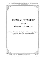 Đề tài Thực hiện xóa đói giảm nghèo qua hoạt động của Ngân hàng chính