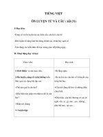 Tài liệu Tiếng việt 1 - Ôn luyện tử và câu ( tiết 31) ppt