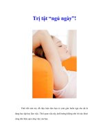 Tài liệu Trị tật “ngủ ngày”! doc