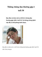 Tài liệu Những chứng đau thường gặp ở tuổi 30 pdf