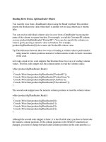 Tài liệu Reading Rows from a SqlDataReader Object docx
