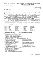 Tài liệu BỘ GIÁO DỤC VÀ ĐÀO TẠO ĐỀ THI CHÍNH THỨC - KỲ THI TỐT NGHIỆP TRUNG HỌC PHỔ THÔNG NĂM 2008 Môn thi: TIẾNG ANH - Hệ 7 năm Mã đề thi :857 doc