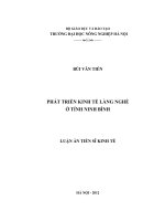 Phát triển kinh tế làng nghề ở tỉnh ninh bình 