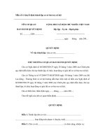 Tài liệu Mẫu Quyết định thành lập cơ sở bảo trợ xã hội doc