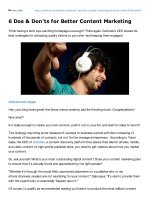 6 dos and donts for better content marketing 