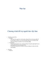 Báo cáo: Chương trình hỗ trợ người tìm việc làm