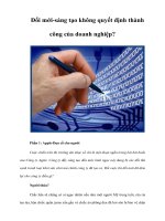 Tài liệu Đổi mới-sáng tạo không quyết định thành công của doanh nghiệp? pptx