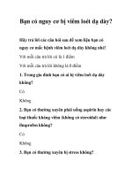 Tài liệu Bạn có nguy cơ bị viêm loét dạ dày? pdf