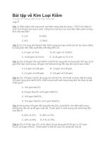 Tài liệu Bài tập về Kim Loại Kiềm doc