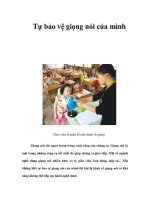 Tài liệu Tự bảo vệ giọng nói của mình pptx