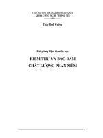 Bài giảng: KIỂM THỬ VÀ BẢO ĐẢM CHẤT LƯỢNG PHẦN MỀM