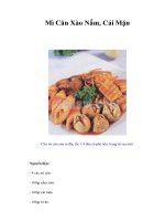 Tài liệu Mì Căn Xào Nấm, Cải Mặn ppt