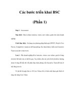 Tài liệu Các bước triển khai BSC (Phần 1) pptx