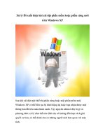 Tài liệu Xử lý lỗi xuất hiện khi cài đặt phần mềm hoặc phần cứng mới trên Windows XP doc