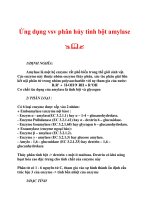 Tài liệu Ứng dụng vi sinh vật phân hủy tinh bột amylase pdf