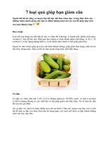 Tài liệu 7 loại quả giúp bạn giảm cân ppt