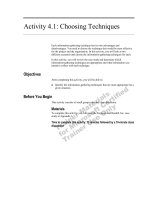 Tài liệu Activity 4.1: Choosing Techniques pptx