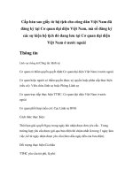 Tài liệu Cấp bản sao giấy tờ hộ tịch cho công dân Việt Nam đã đăng ký tại Cơ quan đại diện Việt Nam, mà sổ đăng ký các sự kiện hộ tịch đó đang lưu tại Cơ quan đại diện Việt Nam ở nước ngoài pdf