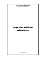 Tài liệu Bé TµI NGUY£N Vµ M¤I TR¦êNG Tµi liÖu h−íng dÉn sö dông phÇn mÒm ViLIS H Néi, doc