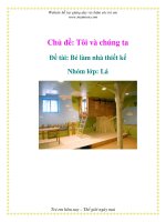 Tài liệu Chủ đề: Tôi và chúng ta - Đề tài: Bé làm nhà thiết kế - Nhóm lớp: Lá pdf