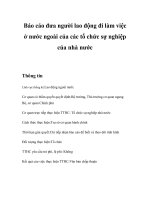 Tài liệu Báo cáo đưa người lao động đi làm việc ở nước ngoài của các tổ chức sự nghiệp của nhà nước doc