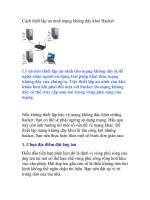 Tài liệu Cách thiết lập an ninh mạng không dây khỏi Hacker doc