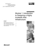 Tài liệu Module 1: Introduction to Designing a Highly Available Web Infrastructure pdf