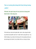 Tài liệu Tám xu hướng tiêu dùng thời hậu khủng hoảng –phần1 pdf