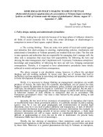 Tài liệu SOME IDEAS ON POLICY-MAKING TO SME IN VIETNAM pptx