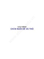 Tài liệu Giáo trình Chăn nuôi dê và thỏ - Chương mở đầu pptx