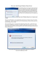 Tài liệu Xử lý các vấn đề trong Windows Home Server pptx