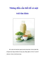 Tài liệu Những điều cần biết để có một trái tim khỏe pdf