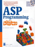 Tài liệu ASP Programming for the absolute beginner pptx