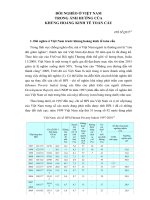 ĐÓI NGHÈO Ở VIỆT NAM TRONG ẢNH HƯỞNG CỦA KHỦNG HOẢNG KINH TẾ TOÀN CẦU