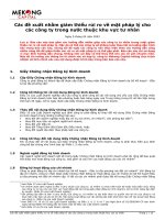 Tài liệu Các đề xuất nhằm giảm thiểu rủi ro về mặt pháp lý cho các công ty ppt