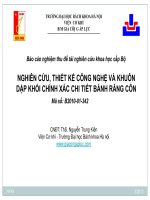 Chế tạo bánh răng bằng phương pháp dập phôi