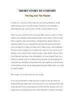 Tài liệu LUYỆN ĐỌC TIẾNG ANH QUA TÁC PHẨM VĂN HỌC-SHORT STORY BY O’HENRY -The Dog And The Playlet ppt