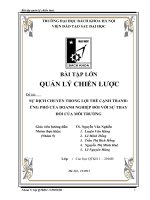 SỰ DỊCH CHUYỂN TRONG lợi THẾ CẠNH TRANH ỨNG PHÓ của DOANH NGHIỆP đối với sự THAY đổi của môi TRƯỜNG 