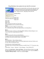 Tài liệu Dùng Blackberry làm modem cho máy tính để vào internet doc